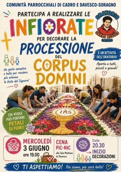 Infiorate per la processione del Corpus Domini Infiorate per la processione del Corpus Domini